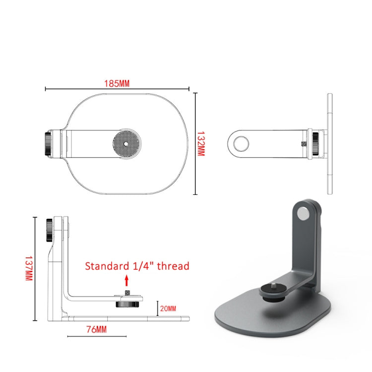 Projector 360 Degree Rotating Bracket Projection Flip Stand(White) - Accessories & Parts by buy2fix | Online Shopping UK | buy2fix