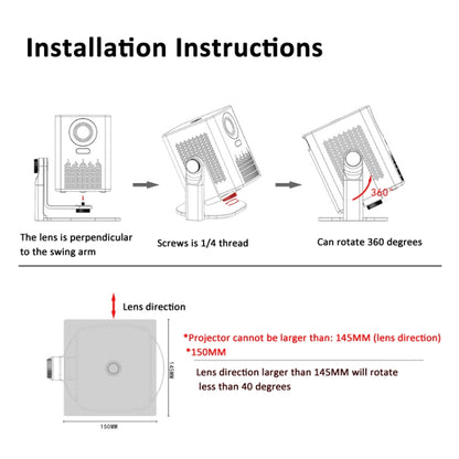 Projector 360 Degree Rotating Bracket Projection Flip Stand(White) - Accessories & Parts by buy2fix | Online Shopping UK | buy2fix