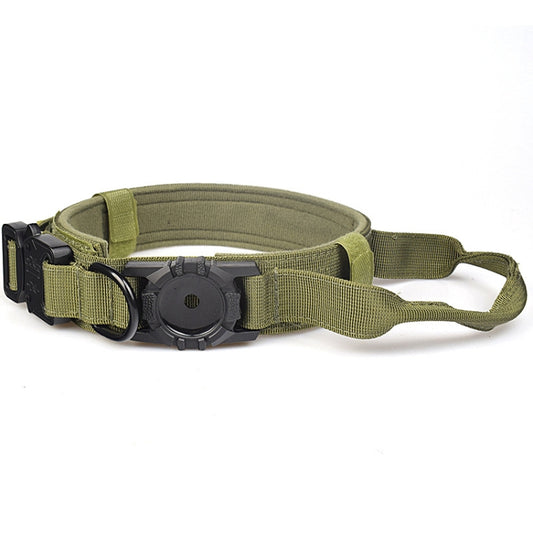 For AirTag Locator Nylon Adjustable Anti-Breakaway Collar, Size: L(Green) - Pet Series by buy2fix | Online Shopping UK | buy2fix