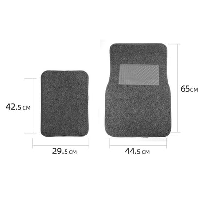 4pcs /Set Universal Car Foot Mats PVC Flocking Pads(Gray) by buy2fix