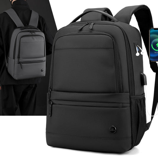 WEPOWER Men Expanded Casual Double Shoulder Bag Multifunctional USB Charging Backpack(Dark Blue) - Double-shoulder Bags by WEPOWER | Online Shopping UK | buy2fix