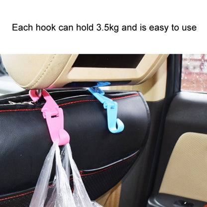 2pcs Mini Car Seat Back Plastic Hook(Random Color Delivery) by buy2fix