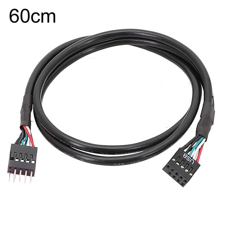 60cm Motherboard 9Pin USB2.0 Extension Cable 26AWG Double Shielded Cord by buy2fix
