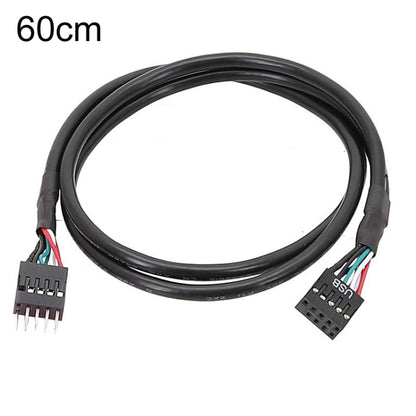 60cm Motherboard 9Pin USB2.0 Extension Cable 26AWG Double Shielded Cord by buy2fix