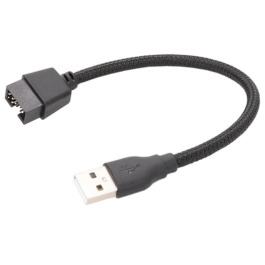 20cm USB-A Male To 9Pin Motherboard Built-In RGB Data To External U Port Adapter Cable(Black) by buy2fix