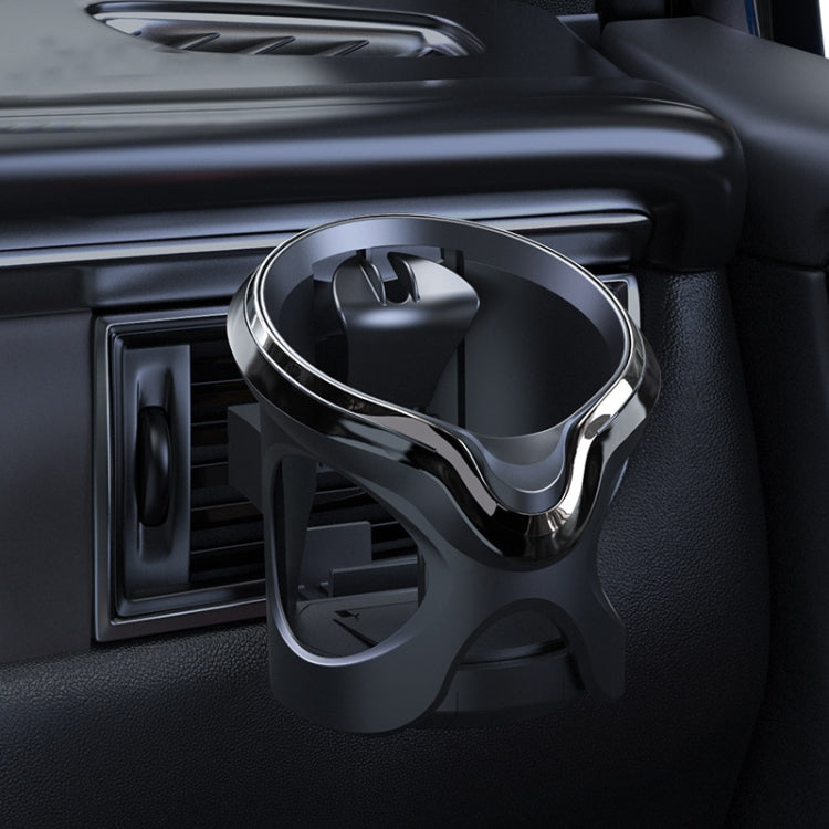 Car Cup Holder Air Conditioner Outlet Multifunctional Storage Rack, Color: Black Silver Ordinary by buy2fix
