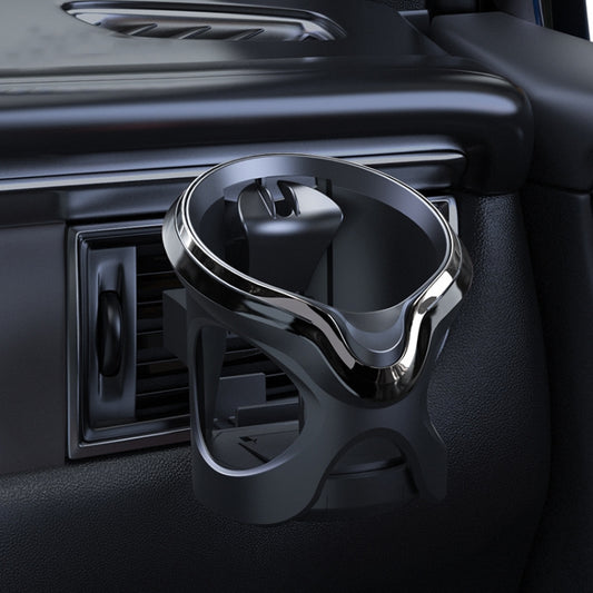 Car Cup Holder Air Conditioner Outlet Multifunctional Storage Rack, Color: Black Silver Ordinary by buy2fix