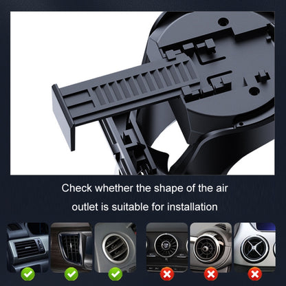 Car Cup Holder Air Conditioner Outlet Multifunctional Storage Rack, Color: Black Red LED Light by buy2fix