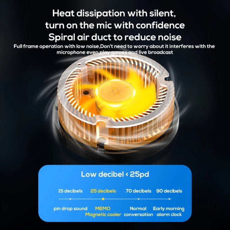 MEMO CX07 Magnetic Universal Mobile Phone Cooler Semiconductor Cooling Back Clip Phone Radiator(Black) - Cooling Fan Radiator by MEMO | Online Shopping UK | buy2fix