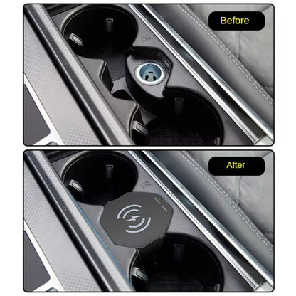 For Audi A6L 15W Car Cigarette Lighter Magnetic Wireless Charger, For Left And Right Driving by buy2fix