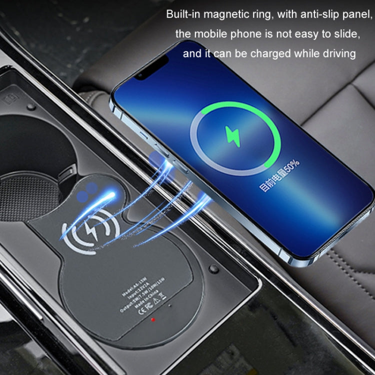 For Audi A8 Car Cigarette Lighter Mobile Phone Wireless Charger, For Left And Right Driving(For 2018-2024) by buy2fix