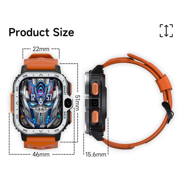 LOKMAT APPLLP 4 MAX 2.02-inch Android 8.1 Full Network Wifi Card Bluetooth Smart Watch(Navy Blue) by LOKMAT