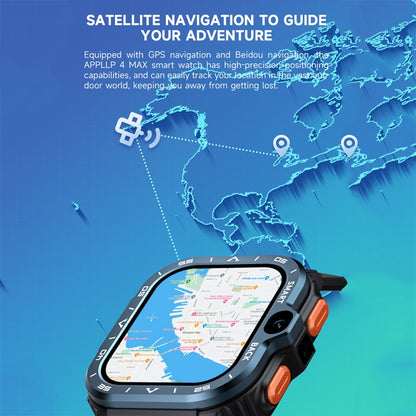 LOKMAT APPLLP 4 MAX 2.02-inch Android 8.1 Full Network Wifi Card Bluetooth Smart Watch(Navy Blue) by LOKMAT