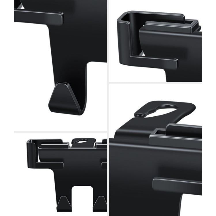 Car Multifunctional Mobile Phone Holder Rear Headrest Storage Hook(Black) by buy2fix