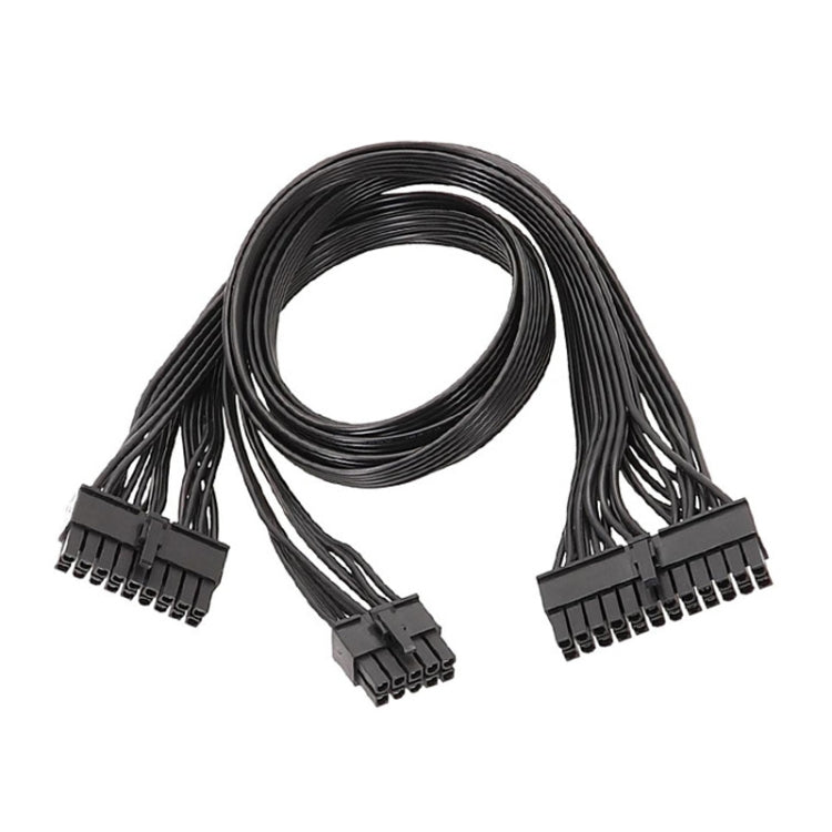 60cm For EVGA 10Pin / 18Pin To 24Pin Flat Cable Module Cable Graphics Card Block Cord by buy2fix