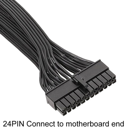 60cm For EVGA 10Pin / 18Pin To 24Pin Flat Cable Module Cable Graphics Card Block Cord by buy2fix