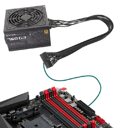 60cm For EVGA 10Pin / 18Pin To 24Pin Flat Cable Module Cable Graphics Card Block Cord by buy2fix