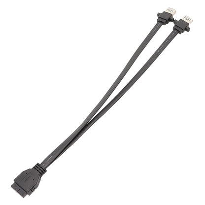 80cm Motherboard USB3.0 Panel Cable Front 19Pin To Dual-Port A Female Data Flat Cable by buy2fix
