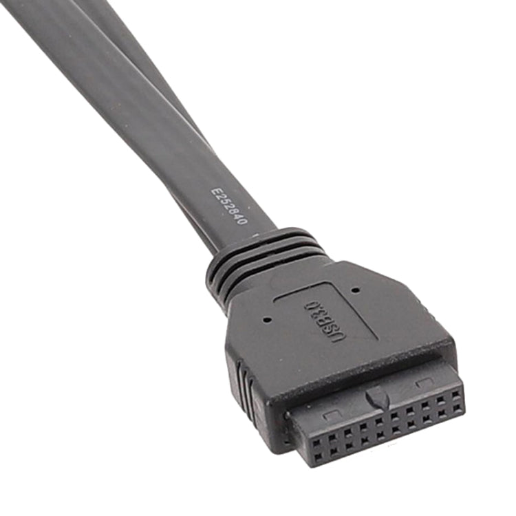 50cm Motherboard USB3.0 Panel Cable Front 19Pin To Dual-Port A Female Data Flat Cable by buy2fix