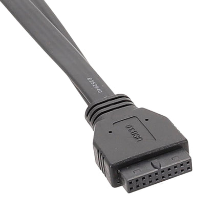 80cm Motherboard USB3.0 Panel Cable Front 19Pin To Dual-Port A Female Data Flat Cable by buy2fix