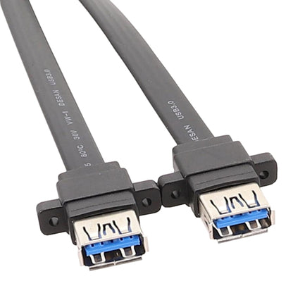 80cm Motherboard USB3.0 Panel Cable Front 19Pin To Dual-Port A Female Data Flat Cable by buy2fix