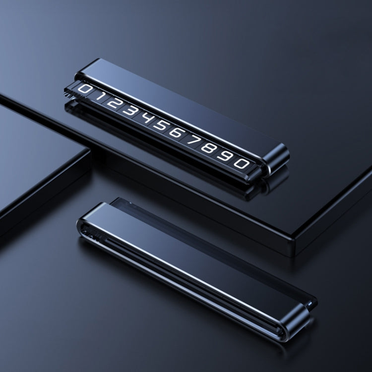 Metal Hidden Temporary Parking Number Plate Ornaments, Color: Single Number Gray by buy2fix