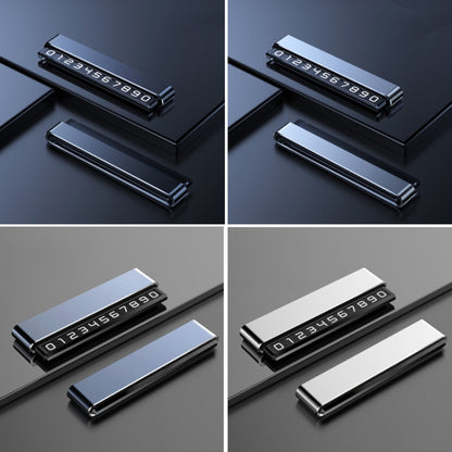 Metal Hidden Temporary Parking Number Plate Ornaments, Color: Single Number Gray by buy2fix