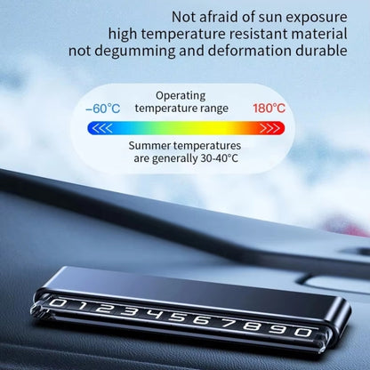 Metal Hidden Temporary Parking Number Plate Ornaments, Color: Single Number Gray by buy2fix