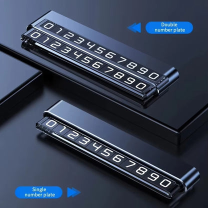 Metal Hidden Temporary Parking Number Plate Ornaments, Color: Dual Number Silver by buy2fix