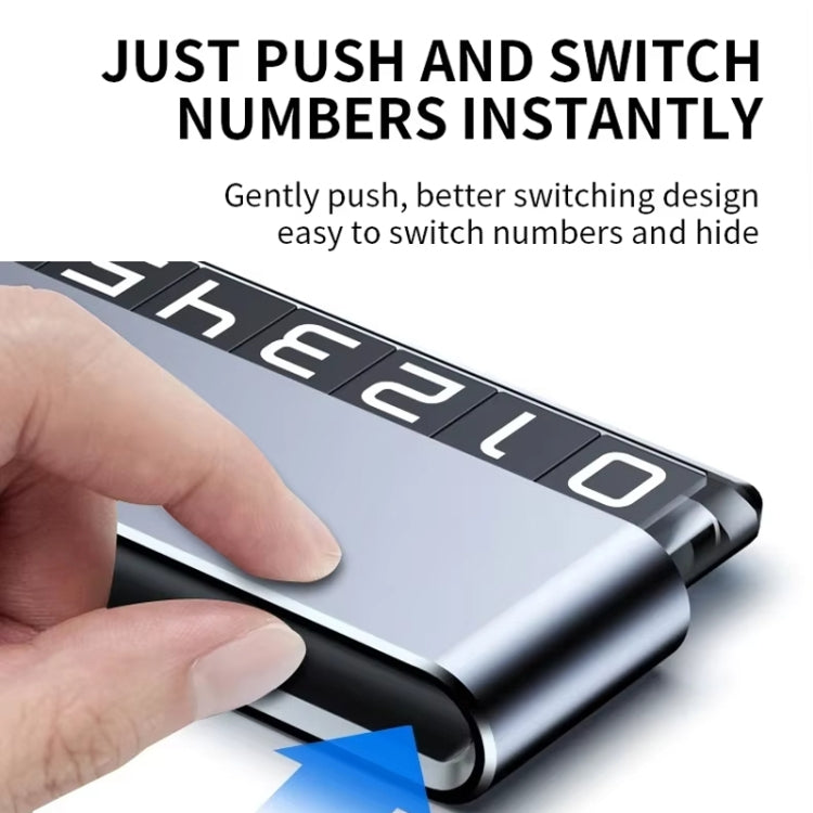 Metal Hidden Temporary Parking Number Plate Ornaments, Color: Dual Number Silver by buy2fix