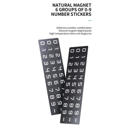 Metal Hidden Temporary Parking Number Plate Ornaments, Color: Single Number Silver by buy2fix