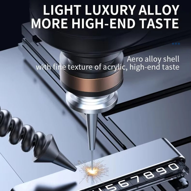 Metal Hidden Temporary Parking Number Plate Ornaments, Color: Single Number Gray by buy2fix