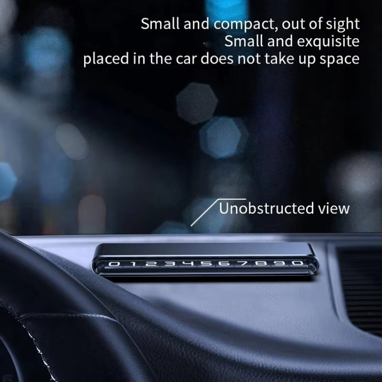 Metal Hidden Temporary Parking Number Plate Ornaments, Color: Dual Number Gray by buy2fix