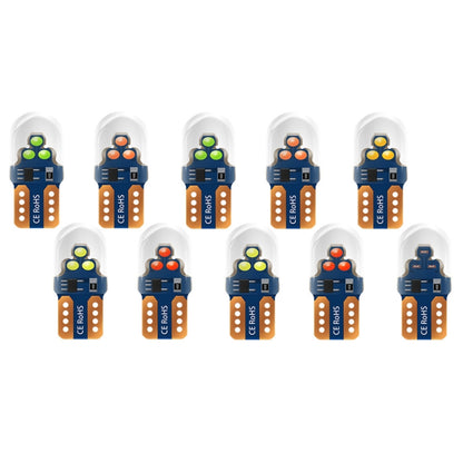10pcs W5W Width Indicator Light Flashing LED Crystal License Plate Light(White) - Clearance Lights by buy2fix | Online Shopping UK | buy2fix