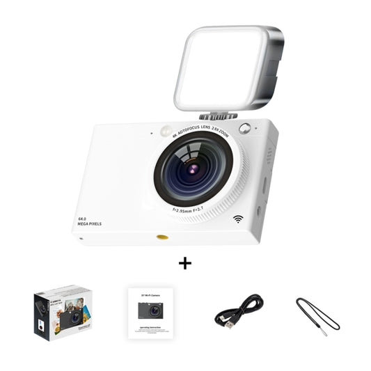High-Definition CCD Digital Camera 64 Million WiFi Card Camera, Color: White + Fill Light - Video Cameras by buy2fix | Online Shopping UK | buy2fix
