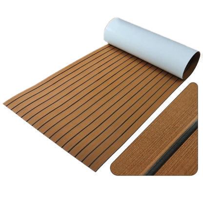 240x45x0.6cm Yacht RV Modification Imitation Teak Floor EVA Anti-slip Mat by buy2fix