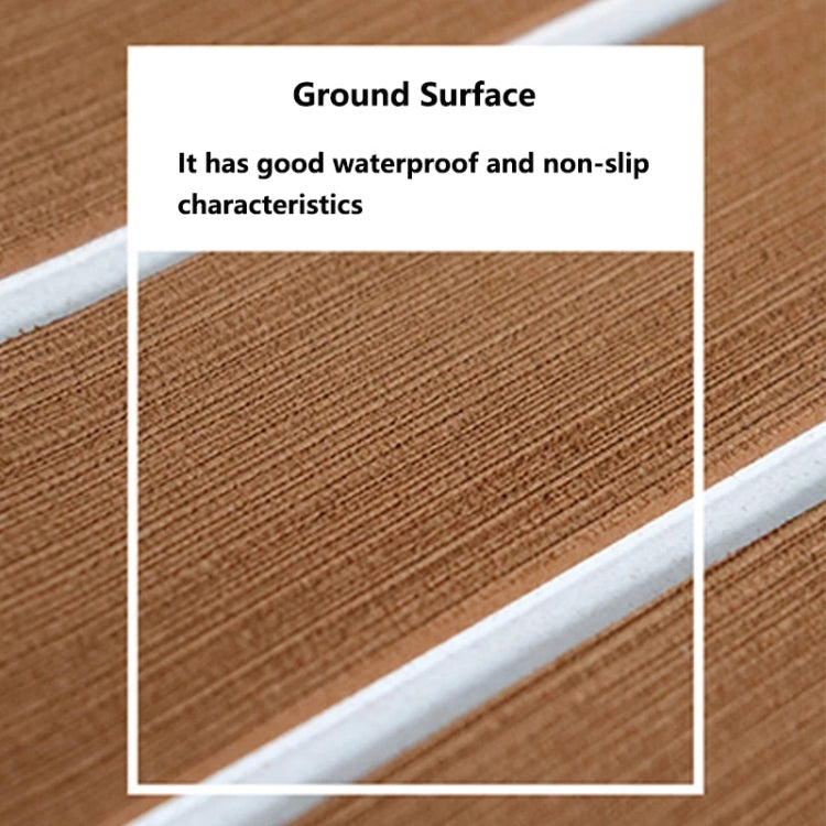 240x60x0.6cm Yacht RV Modification Imitation Teak Floor EVA Anti-slip Mat by buy2fix