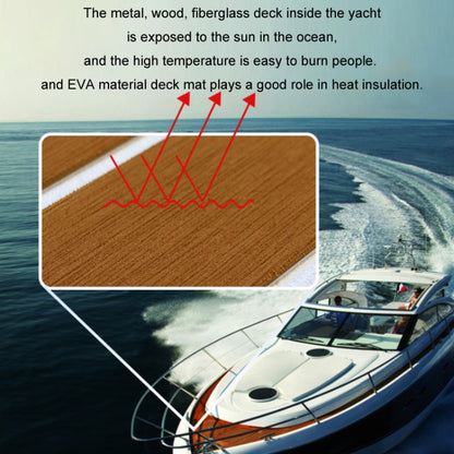 240x45x0.6cm Yacht RV Modification Imitation Teak Floor EVA Anti-slip Mat by buy2fix