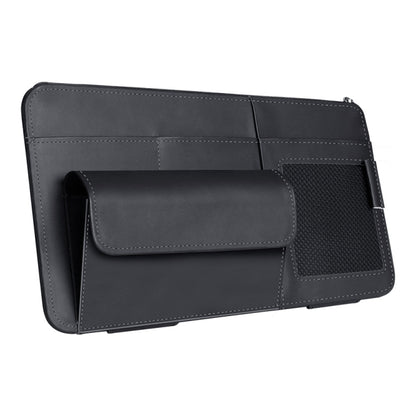 Multi-functional Car Sunshade Sunglasses ID Ticket Storage Bag Car Sun Visor Eyeglasses Case(Black) by buy2fix