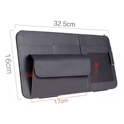 Multi-functional Car Sunshade Sunglasses ID Ticket Storage Bag Car Sun Visor Eyeglasses Case(Grey) by buy2fix