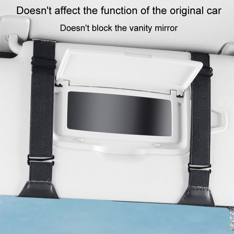 Multi-functional Car Sunshade Sunglasses ID Ticket Storage Bag Car Sun Visor Eyeglasses Case(Grey) by buy2fix