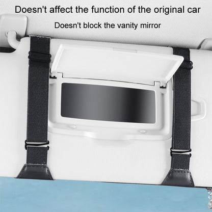 Multi-functional Car Sunshade Sunglasses ID Ticket Storage Bag Car Sun Visor Eyeglasses Case(Pink) by buy2fix