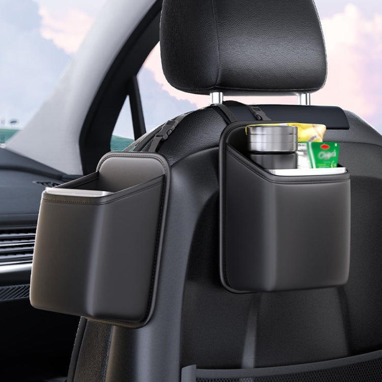 Car Seat Storage Bag With Waterproof Bucket Car Storage Multifunctional Trash Can(Grey) by buy2fix