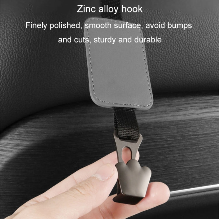 Car Seat Hook Multi-function Leather Seatback Hanger Car Interior Supplies(Grey) by buy2fix