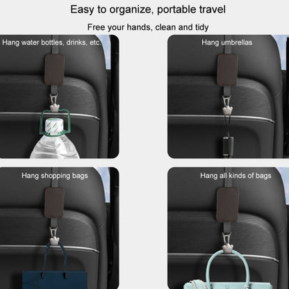 Car Seat Hook Multi-function Leather Seatback Hanger Car Interior Supplies(Grey) by buy2fix