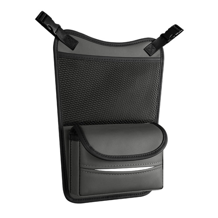 Car Between Seats Organizer Multifunctional Storage Bag Front And Back Dual Usage Tissue Box(Grey) by buy2fix