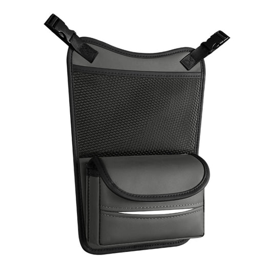 Car Between Seats Organizer Multifunctional Storage Bag Front And Back Dual Usage Tissue Box(Grey) by buy2fix