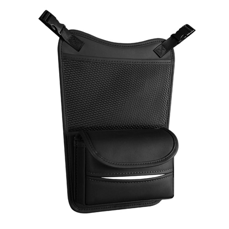 Car Between Seats Organizer Multifunctional Storage Bag Front And Back Dual Usage Tissue Box(Black) by buy2fix