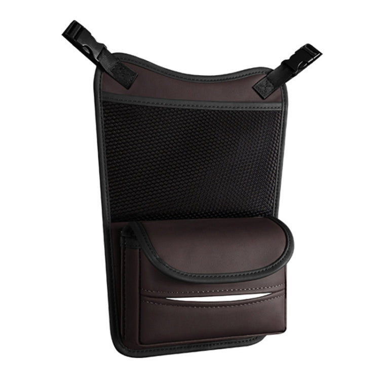 Car Between Seats Organizer Multifunctional Storage Bag Front And Back Dual Usage Tissue Box(Brown) by buy2fix