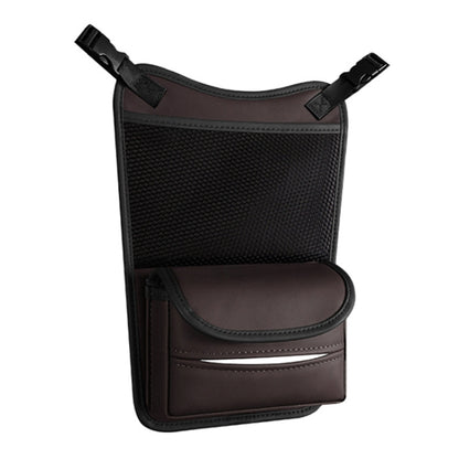 Car Between Seats Organizer Multifunctional Storage Bag Front And Back Dual Usage Tissue Box(Brown) by buy2fix